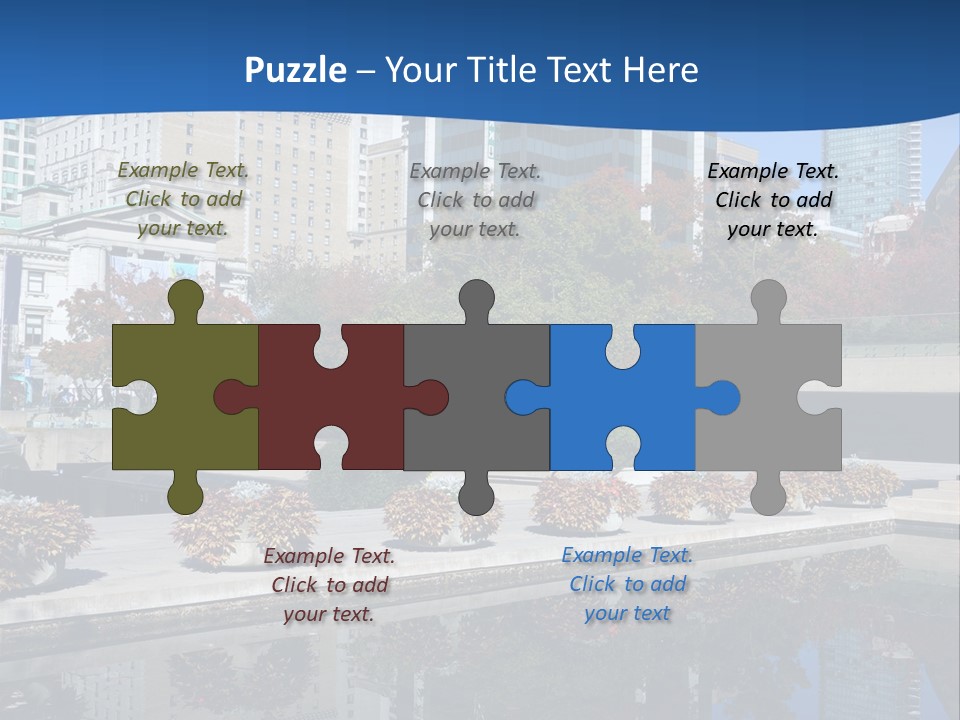 Editorial View Blue PowerPoint Template