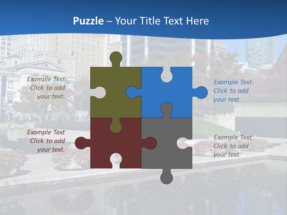 Editorial View Blue PowerPoint Template