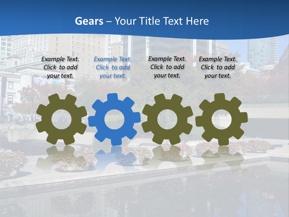 Editorial View Blue PowerPoint Template