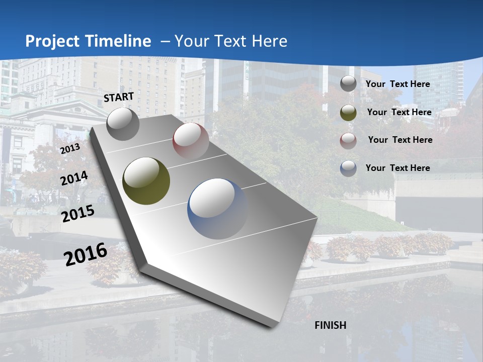 Editorial View Blue PowerPoint Template