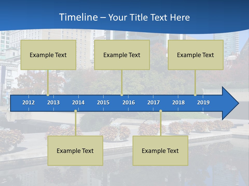 Editorial View Blue PowerPoint Template
