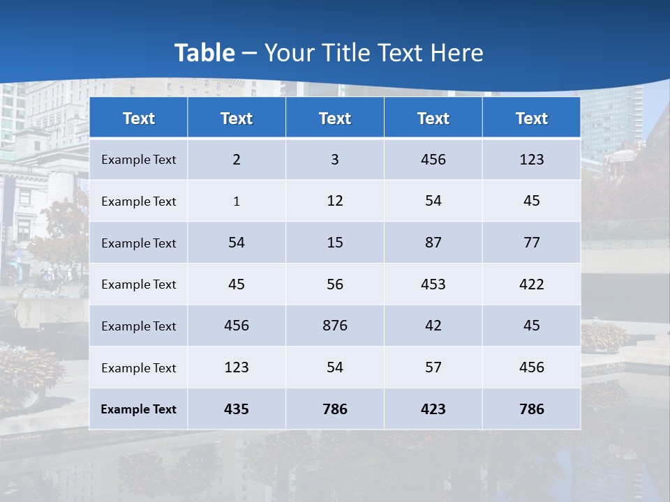 Editorial View Blue PowerPoint Template