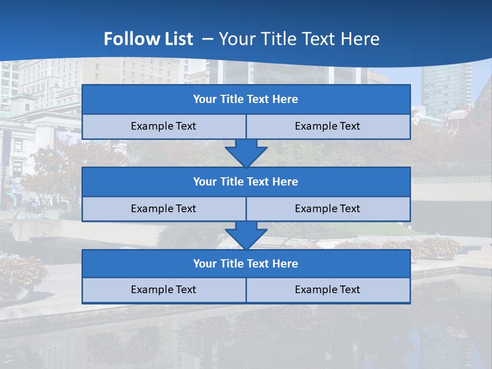 Editorial View Blue PowerPoint Template