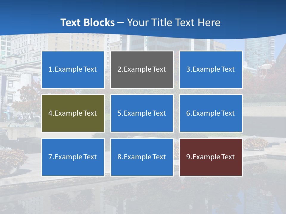 Editorial View Blue PowerPoint Template