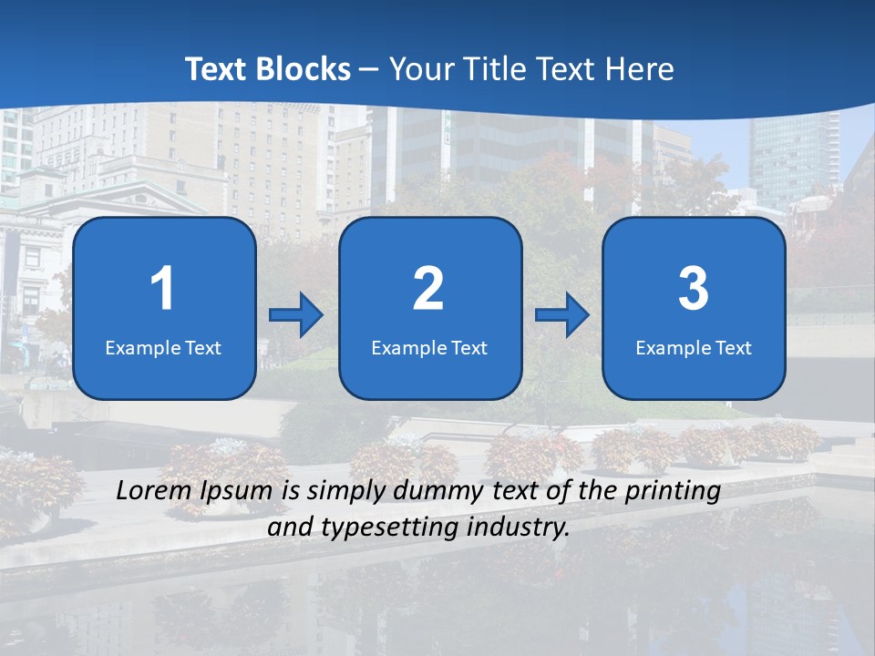 Editorial View Blue PowerPoint Template