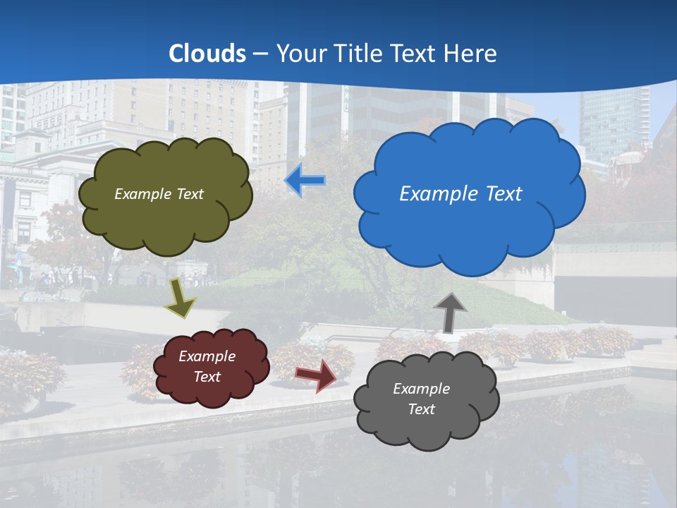 Editorial View Blue PowerPoint Template
