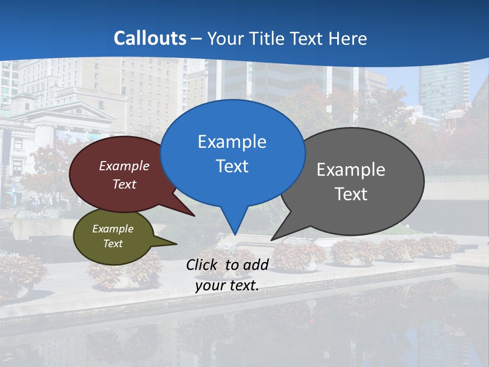 Editorial View Blue PowerPoint Template