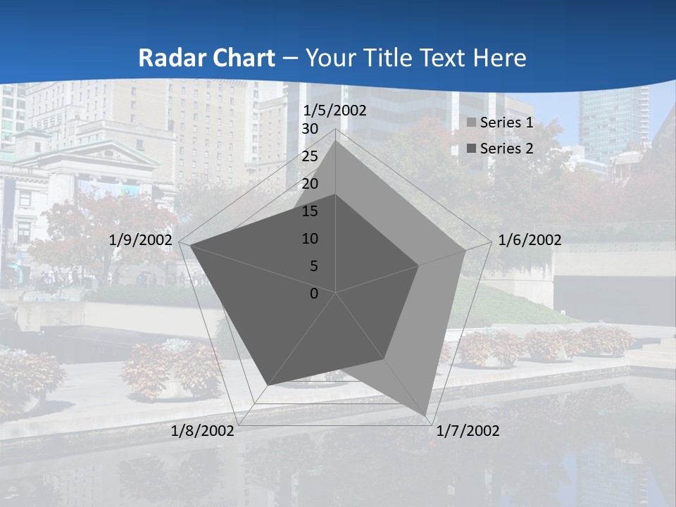 Editorial View Blue PowerPoint Template