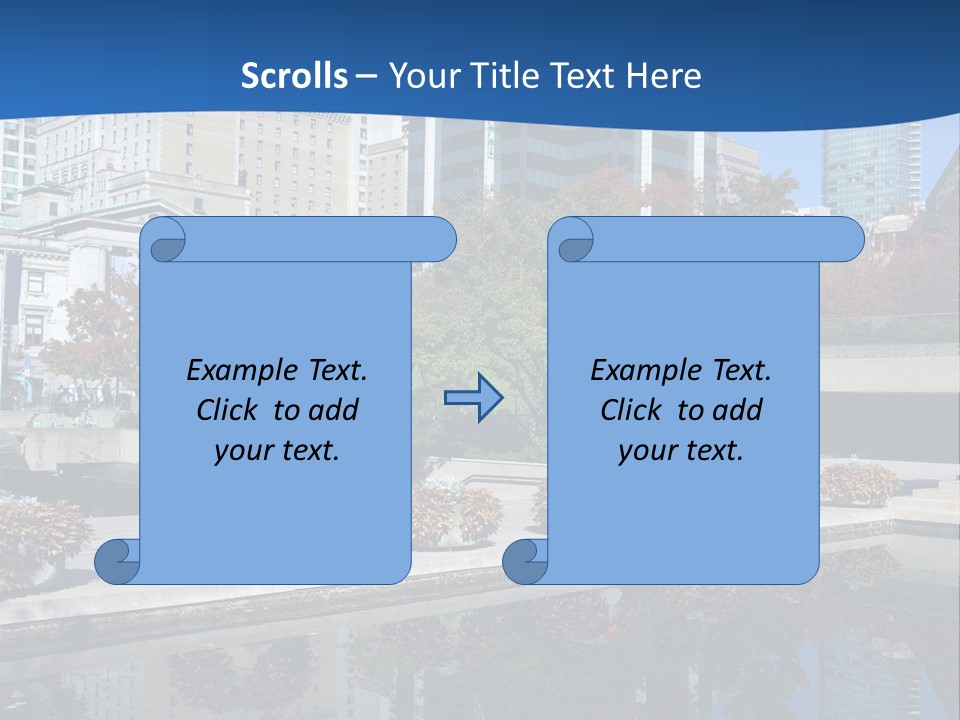 Editorial View Blue PowerPoint Template