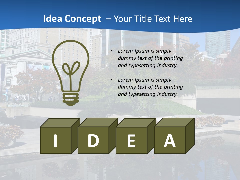 Editorial View Blue PowerPoint Template