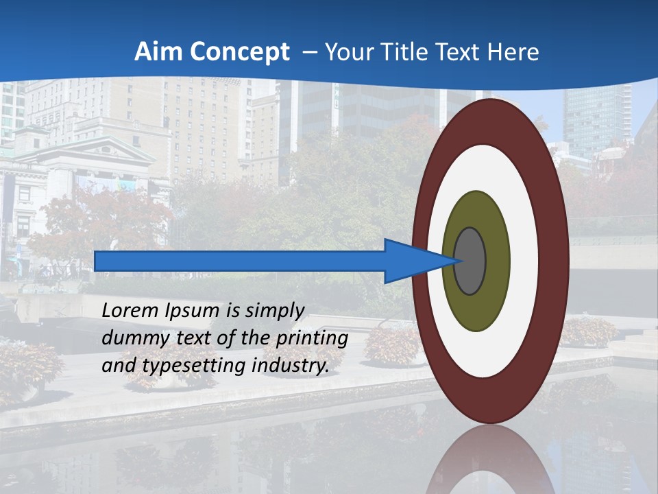 Editorial View Blue PowerPoint Template