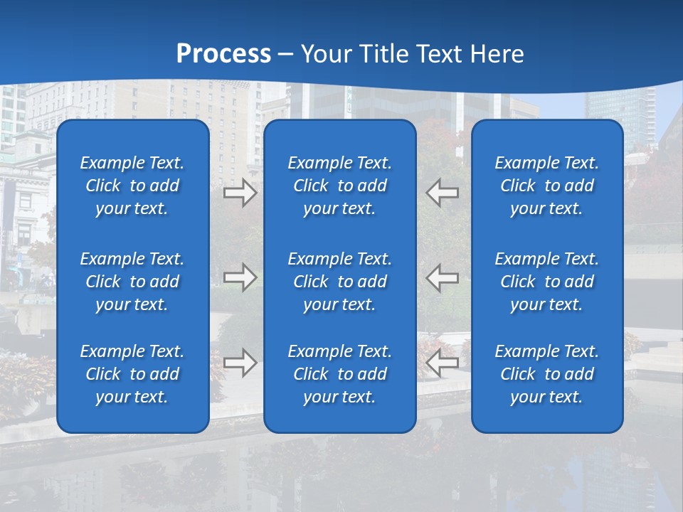 Editorial View Blue PowerPoint Template