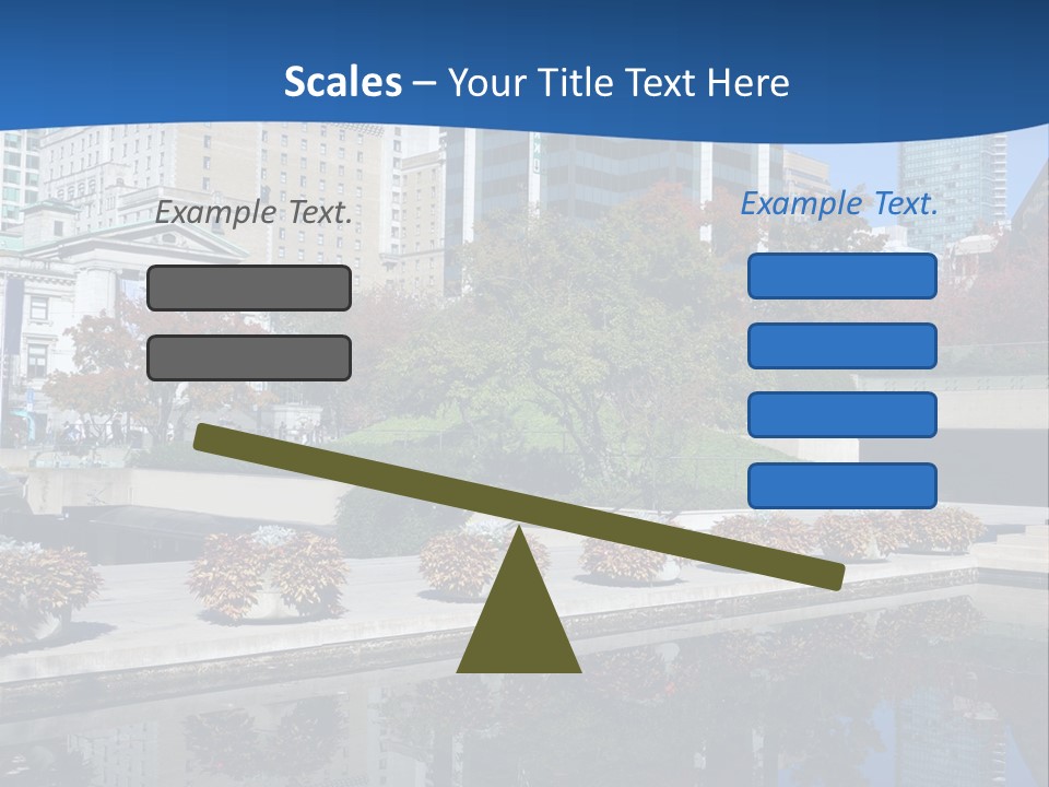 Editorial View Blue PowerPoint Template