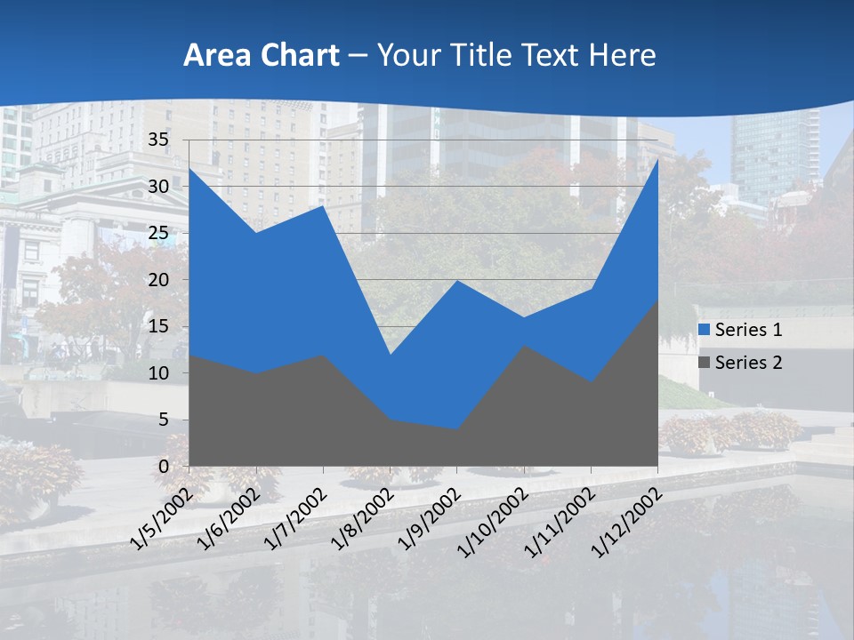 Editorial View Blue PowerPoint Template