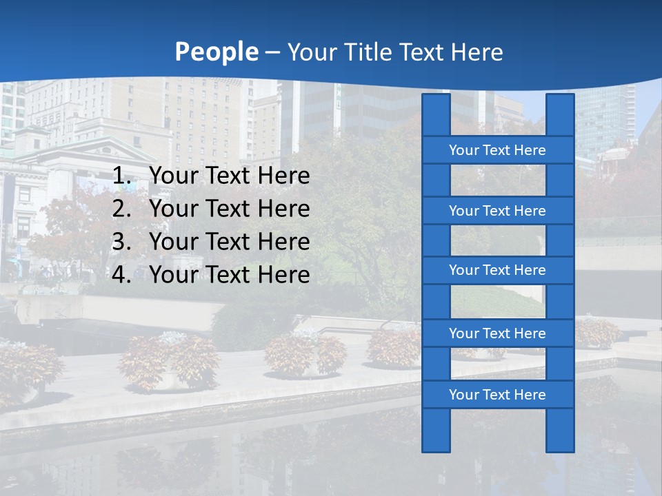Editorial View Blue PowerPoint Template