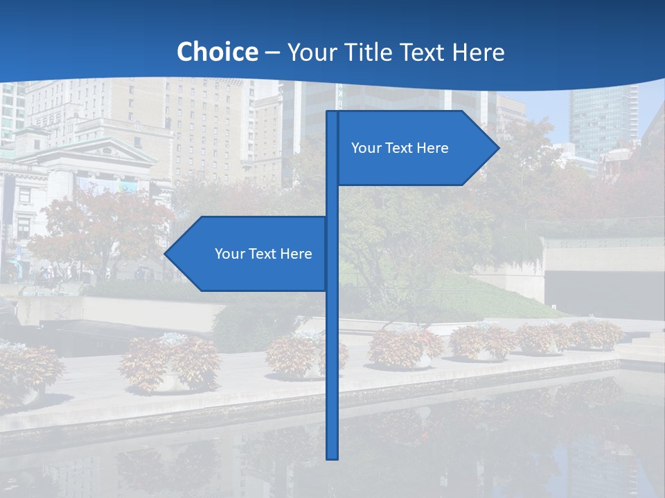 Editorial View Blue PowerPoint Template