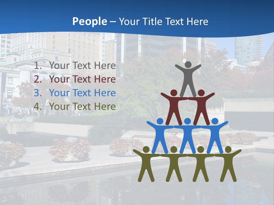 Editorial View Blue PowerPoint Template