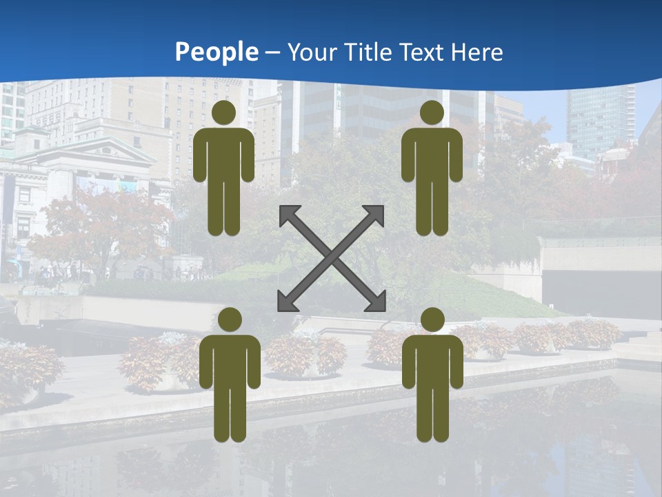 Editorial View Blue PowerPoint Template