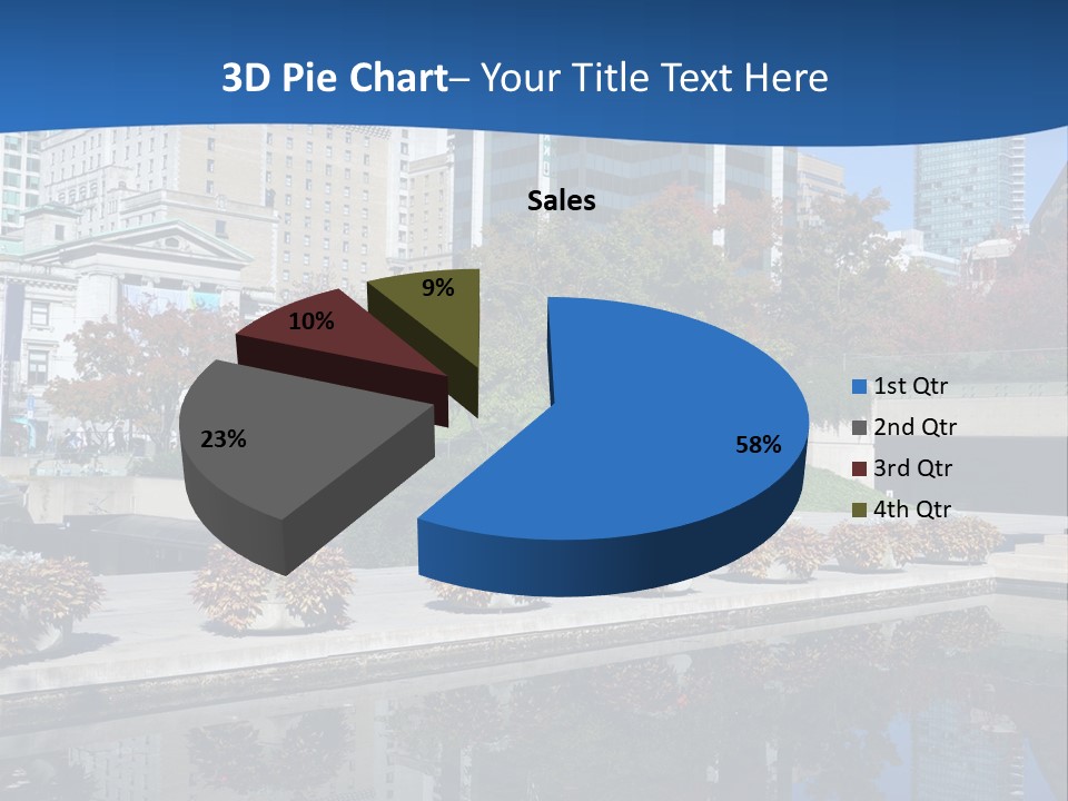 Editorial View Blue PowerPoint Template