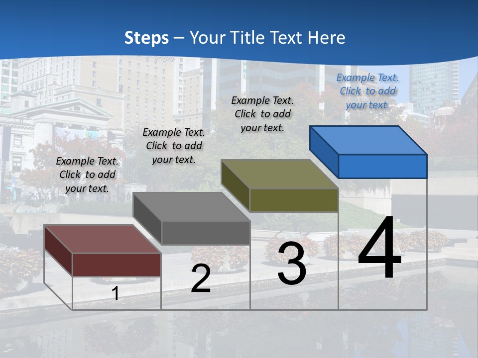 Editorial View Blue PowerPoint Template