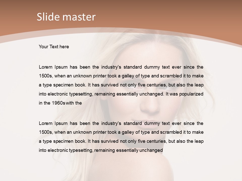 White Lips Skin PowerPoint Template