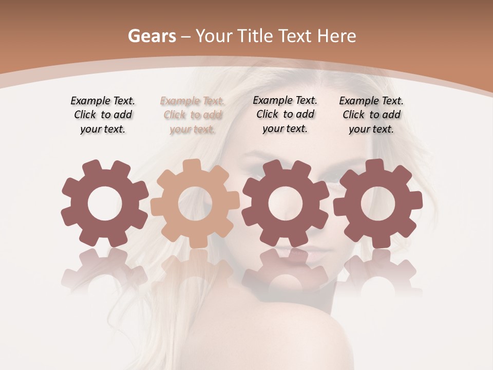 White Lips Skin PowerPoint Template