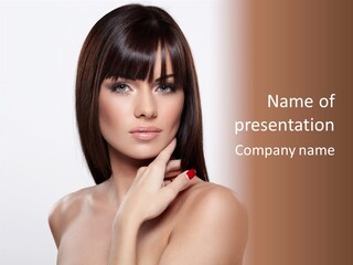 Nude Elegance Female PowerPoint Template