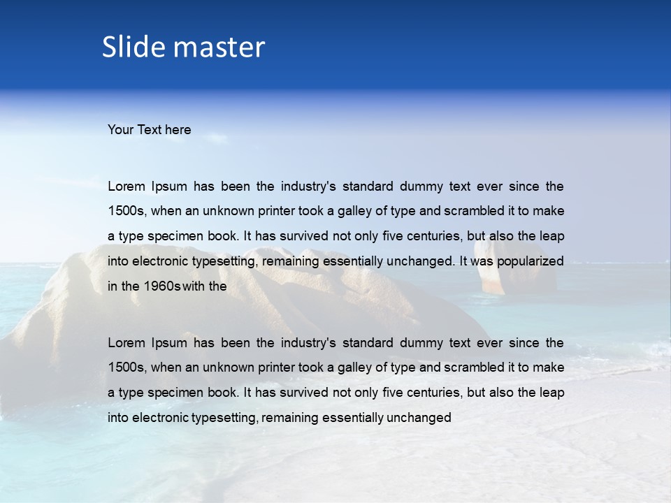 Ocean Ladigue Anse PowerPoint Template