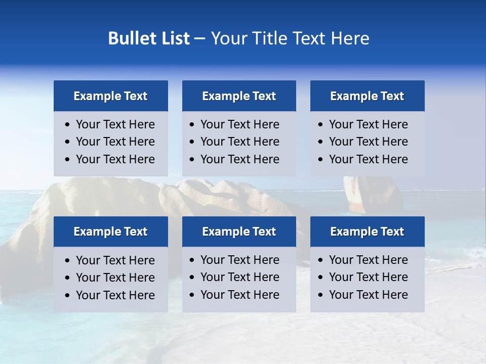 Ocean Ladigue Anse PowerPoint Template