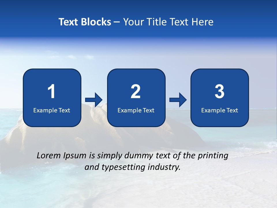 Ocean Ladigue Anse PowerPoint Template