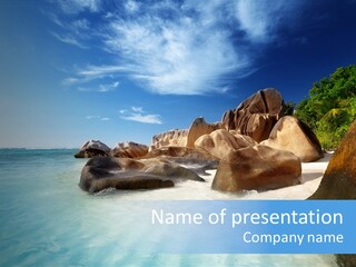 Dusk Tropical Nobody PowerPoint Template