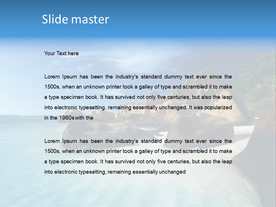 Dusk Tropical Nobody PowerPoint Template