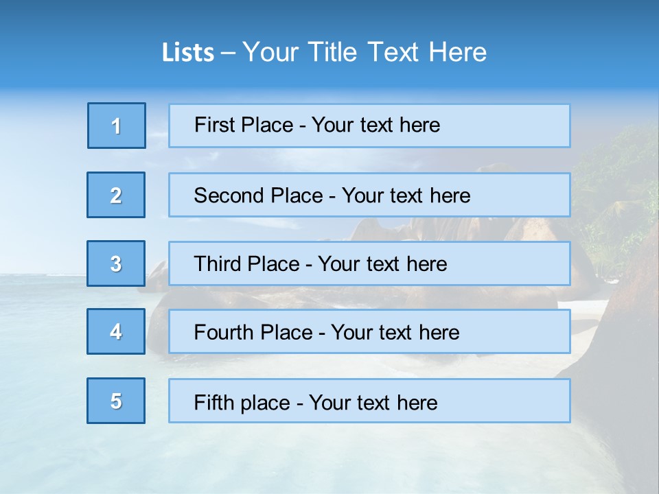 Dusk Tropical Nobody PowerPoint Template
