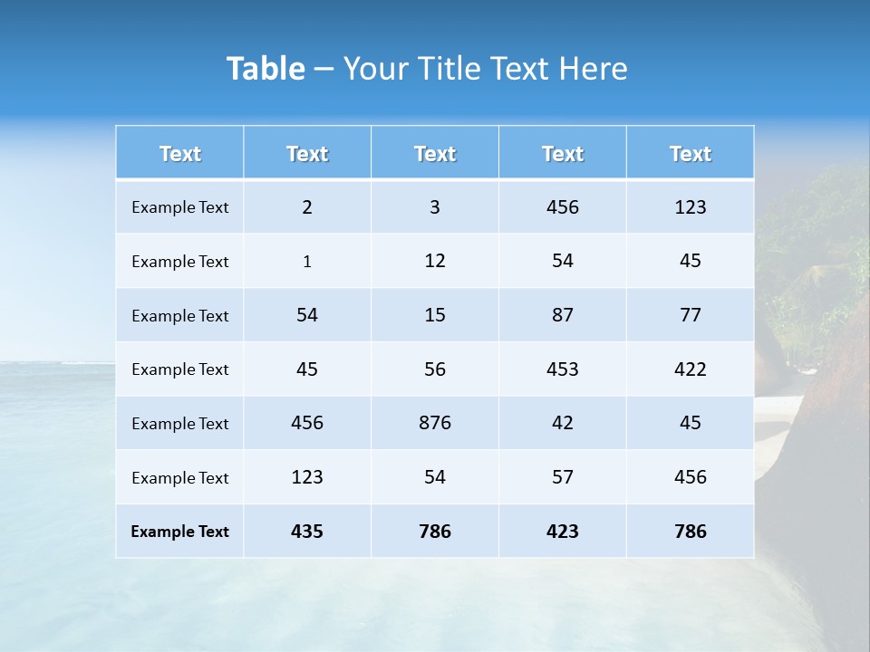 Dusk Tropical Nobody PowerPoint Template