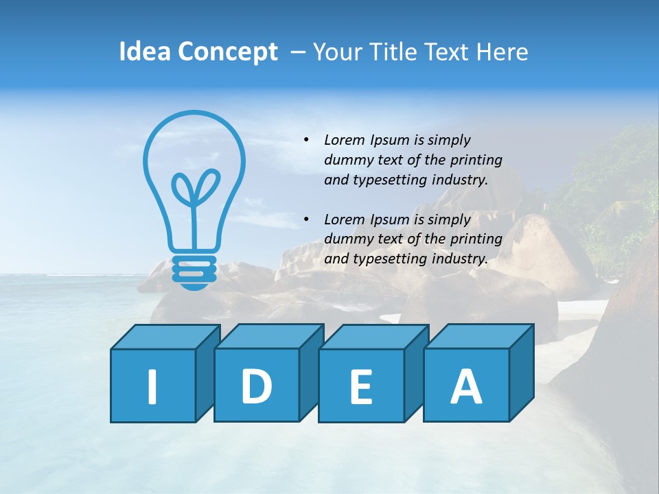 Dusk Tropical Nobody PowerPoint Template