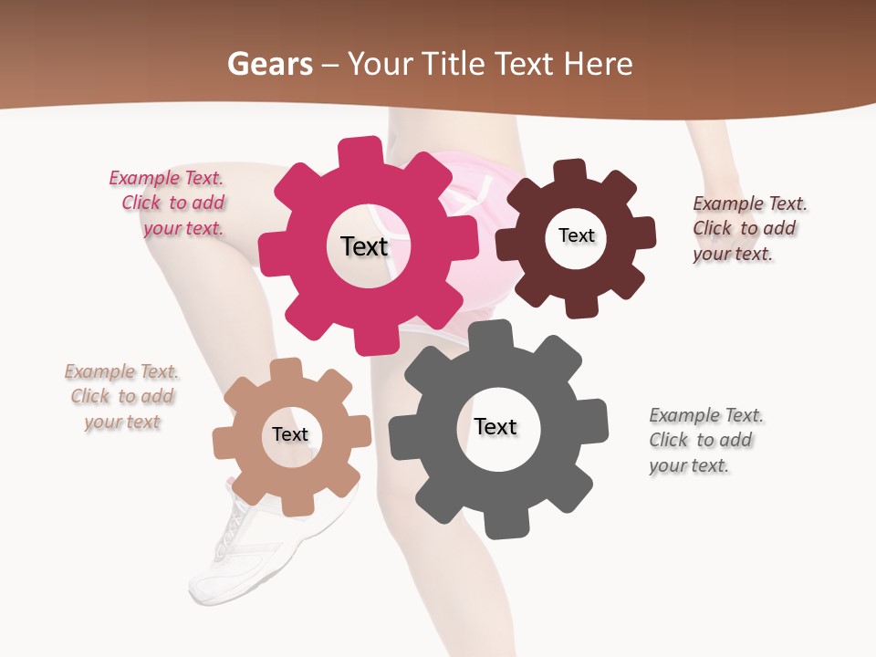 Athletic Beauty White PowerPoint Template