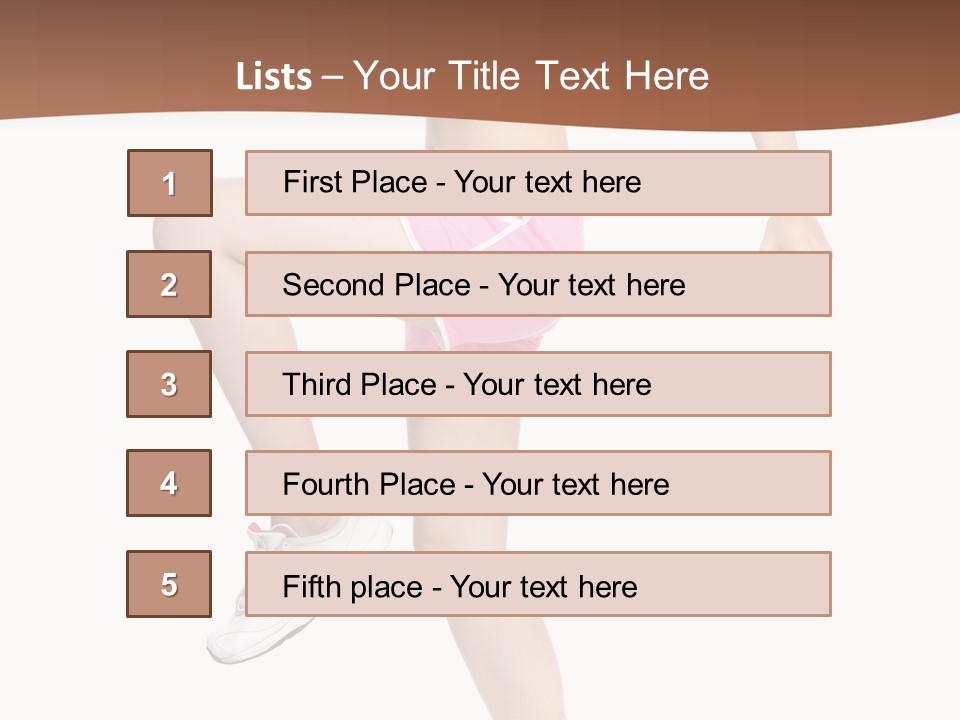 Athletic Beauty White PowerPoint Template