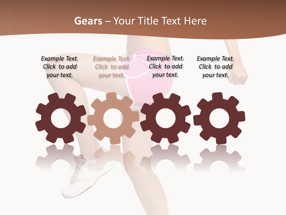 Athletic Beauty White PowerPoint Template