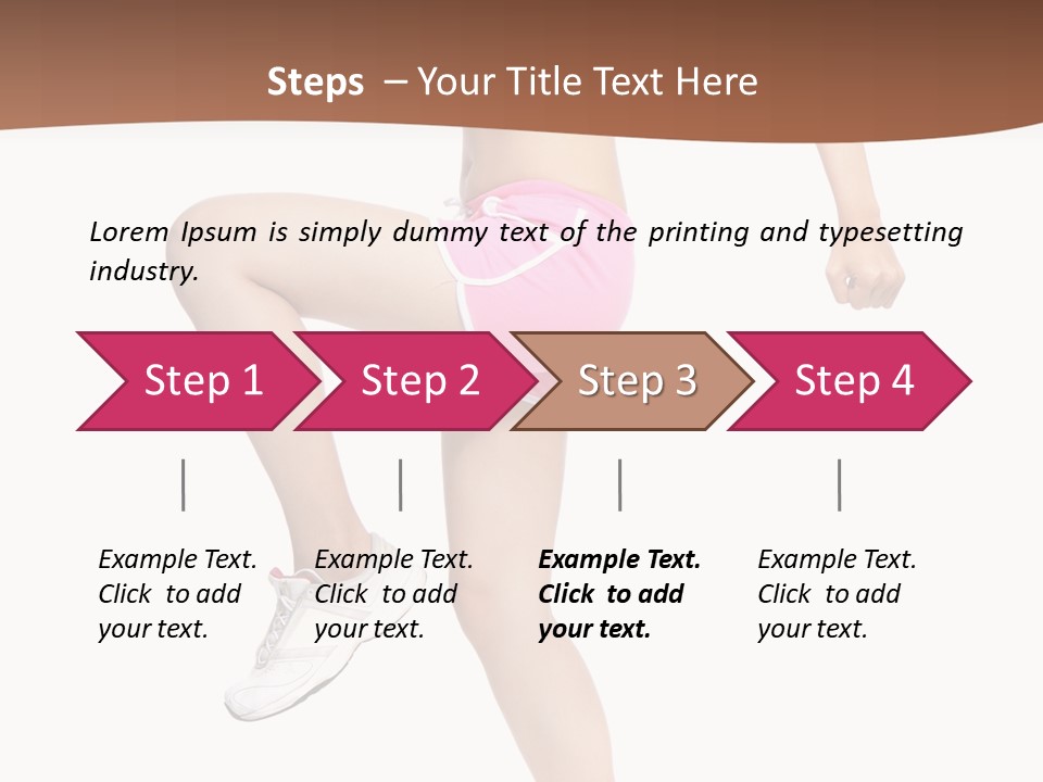 Athletic Beauty White PowerPoint Template