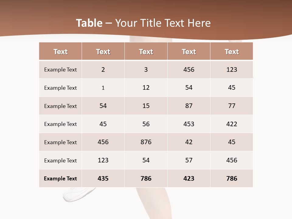 Athletic Beauty White PowerPoint Template