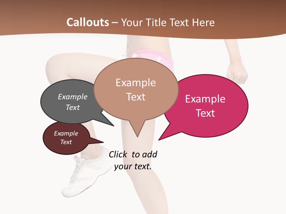 Athletic Beauty White PowerPoint Template