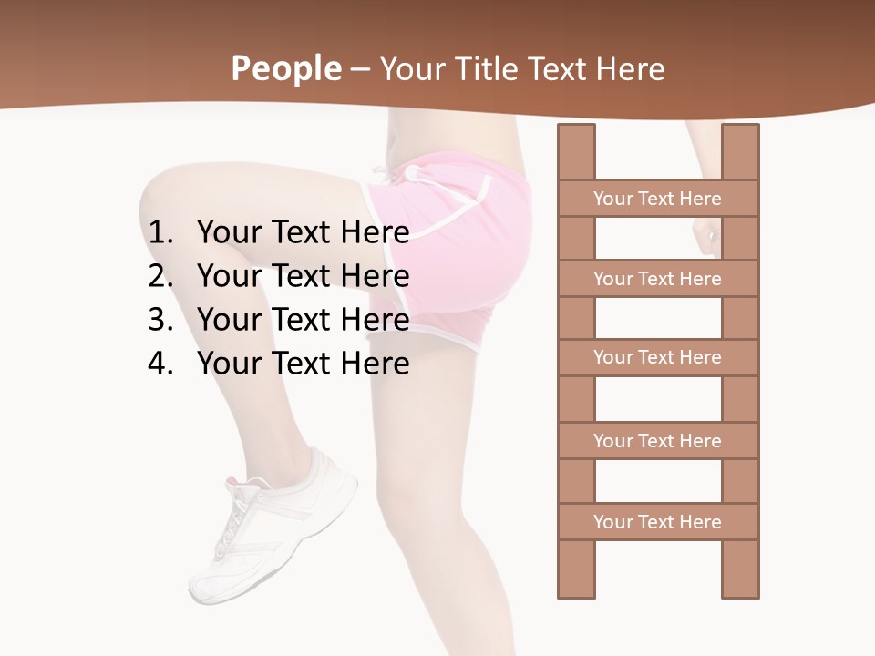 Athletic Beauty White PowerPoint Template