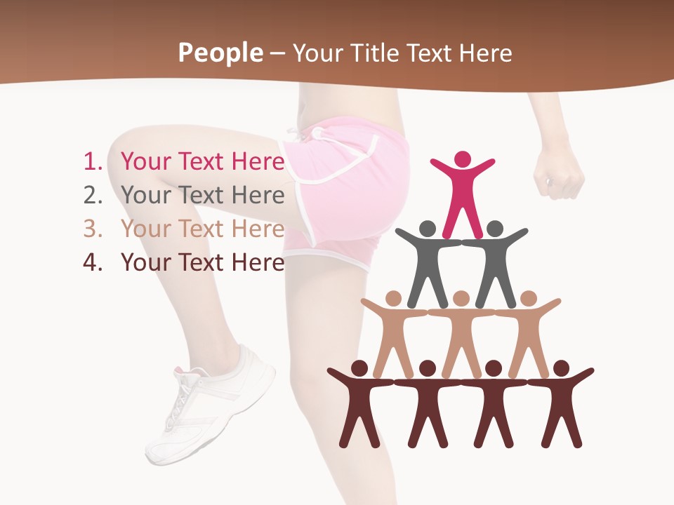 Athletic Beauty White PowerPoint Template