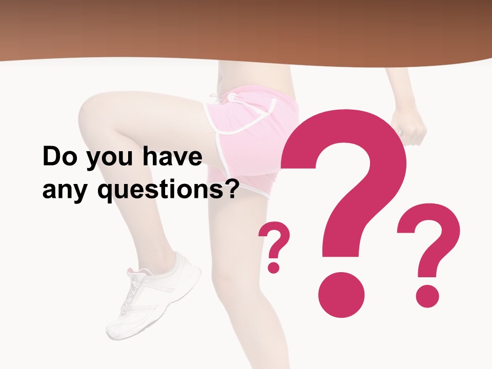 Athletic Beauty White PowerPoint Template