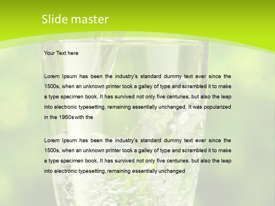 Clean Beverage Object PowerPoint Template
