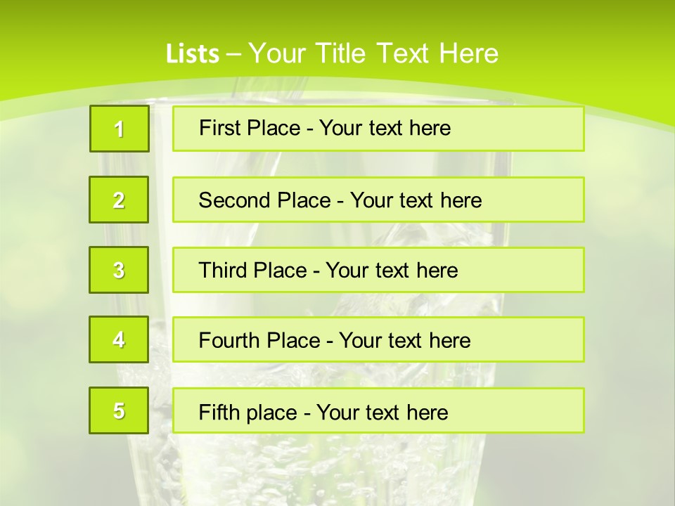 Clean Beverage Object PowerPoint Template