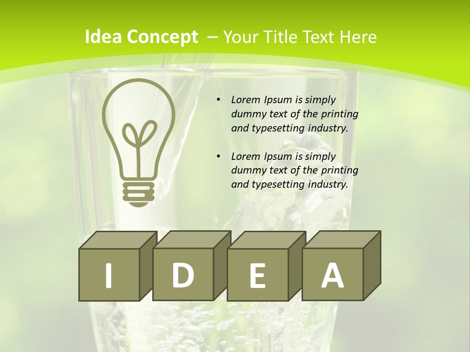 Clean Beverage Object PowerPoint Template