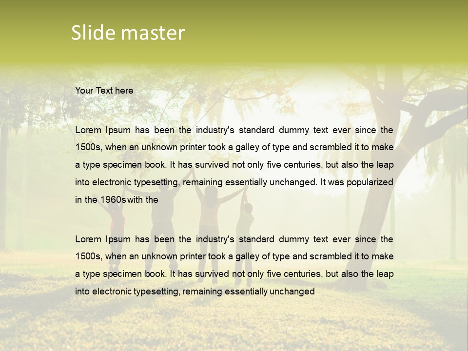 Play Grass Chinese PowerPoint Template