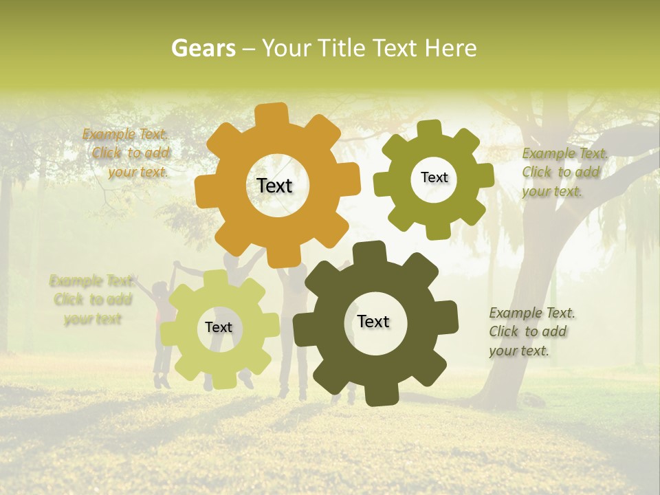 Play Grass Chinese PowerPoint Template