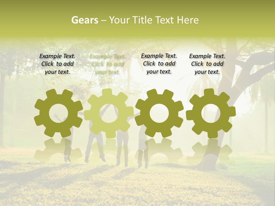 Play Grass Chinese PowerPoint Template